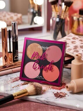 Nicka K New York "Pink Crush" Blush Palette - Highly Pigmented Face Makeup - New